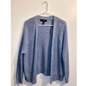 Pastel Blue Knit Cardigan Sweater